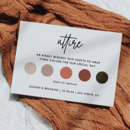 Minimalistiskt Bröllop Attire-nödkodkort Tilläggskort