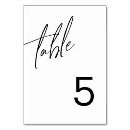 Minimalistiskt Bröllop Bordsnummer