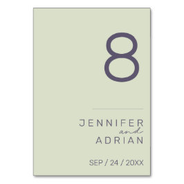 Minimalistiskt Bröllop-Bordsnummer - Anpassade Bordsnummer