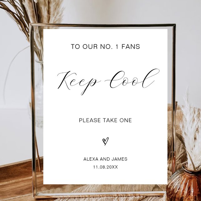 Minimalistiskt Bröllop Fläkt-program vårt första F Poster (Skapare uppladdad)