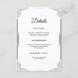Minimalistiskt Bröllop-höljeskort Tilläggskort