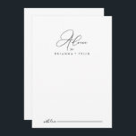 Minimalistiskt Bröllop-kort för Classy Chic-rådgiv Rådkort<br><div class="desc">Det här minimikortet för chic i klass är perfekt för ett bröllop i Österrike. Den enkla och elegant designen har skript av typen klassisk och finare i svartvitt. De här korten är perfekter för bröllop, möhippa, babydusch, studentfest och mycket mer. Anpassa korten med namn från bruden och brudgummen, blivande föräldrar...</div>
