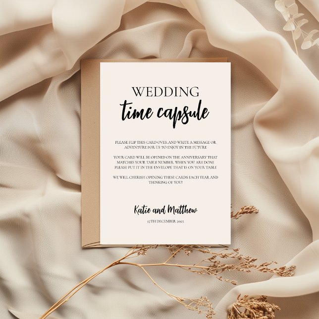 Minimalistiskt Bröllop-kort för tidskapsel Inbjudningar (Skapare uppladdad)