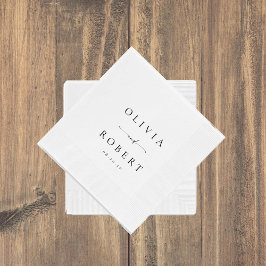 Minimalistiskt Bröllop Napkins Pappersservett