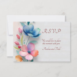 Minimalistiskt bröllop OSA för blommigt Kort