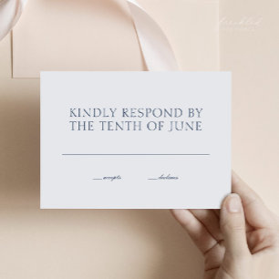 Minimalistiskt Bröllop OSA-kort Modern typografi OSA Kort