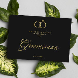 Minimalistiskt Bröllop Ringar Groomsman Luxury