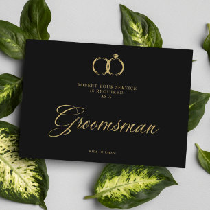 Minimalistiskt Bröllop Ringar Groomsman Luxury