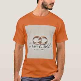 Minimalistiskt Bröllop Ringar Håll Manar Tshirt T Shirt