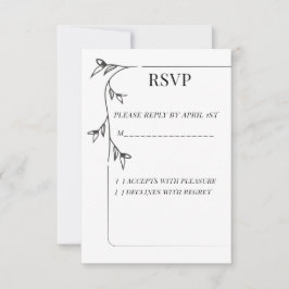 Minimalistiskt bröllop RSVP-svarskort OSA Kort