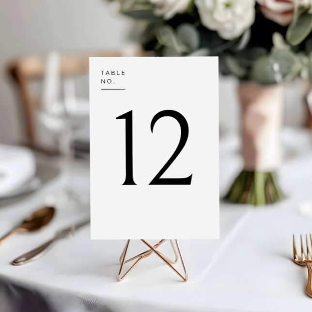Minimalistiskt Bröllop-säte för Bordsnummer (Elevate your wedding experience with our beautifully designed minimalist table number card.)