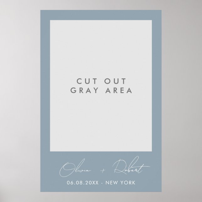 Minimalistiskt Bröllop Selfie Ram Poster (Framsidan)