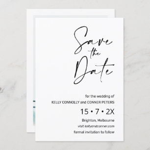 Minimalistiskt Bröllop spara datum-kort Inbjudningar