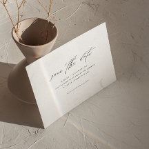 Minimalistiskt bröllop Spara datum-kort