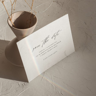 Minimalistiskt bröllop Spara datum-kort Inbjudningar