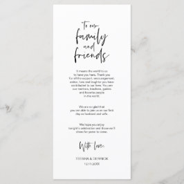 Minimalistiskt, Bröllop Ställe sätter in tackkort Program