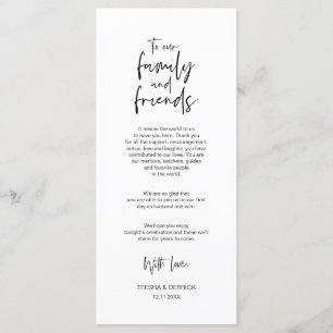 Minimalistiskt, Bröllop Ställe ställer in tackkort Program