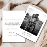 Minimalistiskt bröllop tack-kort med foto inbjudningar<br><div class="desc">Minimalistiskt bröllop tack-kort med Photo Den här DIY-skrivaren som du kan skriva ut är ett handskrivet teckensnitt och har en modern, minimalistisk design. Redigera det här tacket enkelt i webbläsaren Zazzle utan att behöva ladda ned mer software eller typsnitt. Ändra teckensnittet, teckensnittet färg och bakgrunden så att de helt matchar...</div>