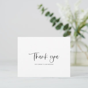 Minimalistiskt bröllop tack-kort vykort