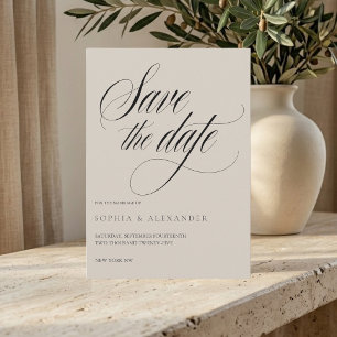 Minimalistiskt bröllop tackkort Elegant skrift Inbjudningar