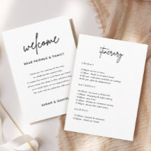 Minimalistiskt Bröllop välkomsttidslinje - irländs