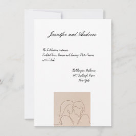 Minimalistiskt bröllopsinbjudan meddelande