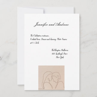 Minimalistiskt bröllopsinbjudan meddelande