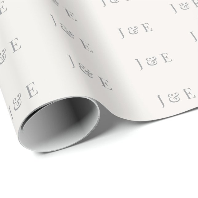 Minimalistiskt bröllopsinpackningspapper | Varm el Presentpapper (Rullad Hörn)