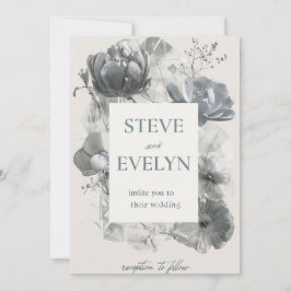 Minimalistiskt bröllopskort inbjudningar