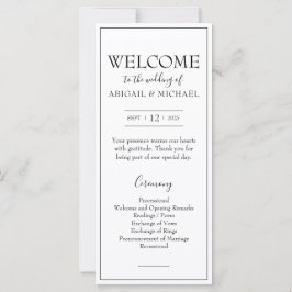 Minimalistiskt Bröllopsprogram