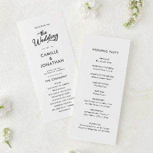 Minimalistiskt Bröllopsprogram för elegant Program