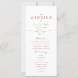 Minimalistiskt Bröllopsprogram i Dusty Ro