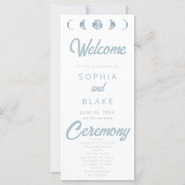 Minimalistiskt Bröllopsprogram i Måne faserna Cele