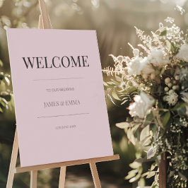 Minimalistiskt bröllopsväxande tecken Dusky Rose Poster