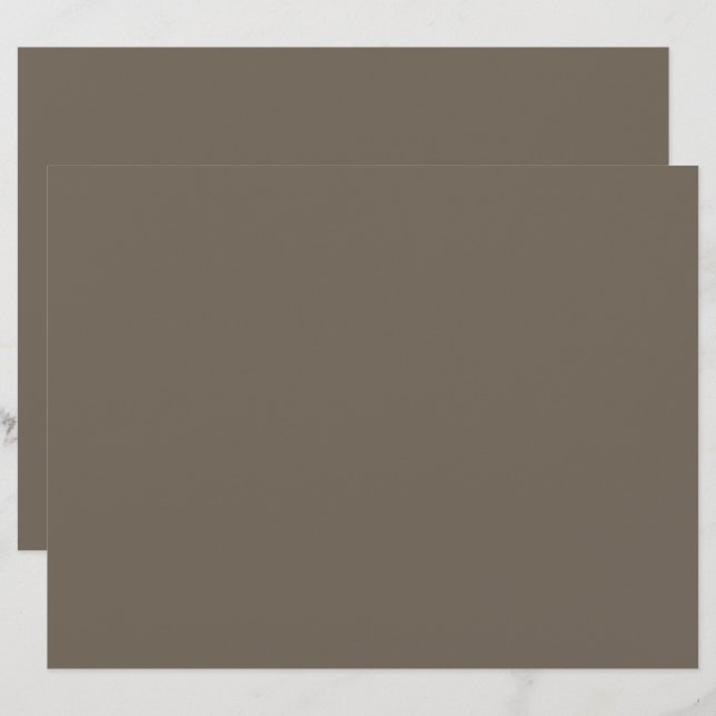 Minimalistiskt brunt brevpapper | Ren modern desig (Fram/baksida)