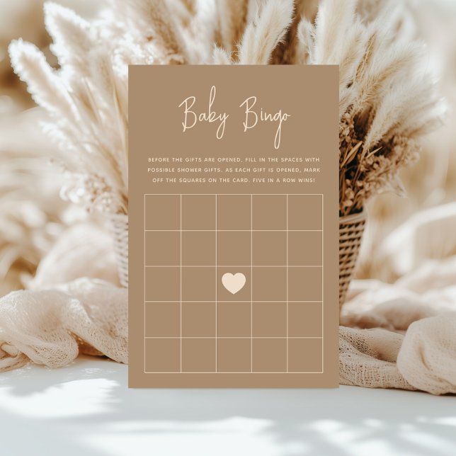 Minimalistiskt brunt Gender-uttryck för Bingo-spel (Skapare uppladdad)