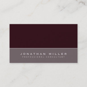Minimalistiskt Burgundy & Grått PROFESSIONELL Visitkort