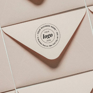 Minimalistiskt Business Adress Logotyp Company Självfärgande Stämpel
