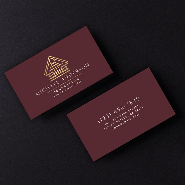 Minimalistiskt Byggnad - byggluxe Visitkort (Skapare uppladdad)