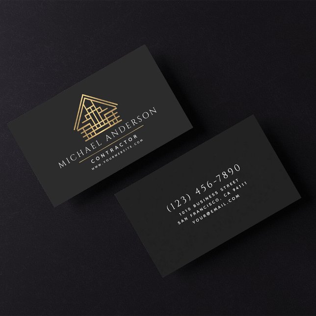 Minimalistiskt Byggnad - byggluxe Visitkort (Skapare uppladdad)