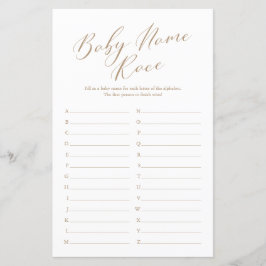 Minimalistiskt calligrafi Namn Tävling babykläder