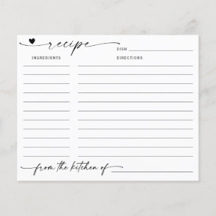 Minimalistiskt calligrafiskt Möhippa, mottagarkort