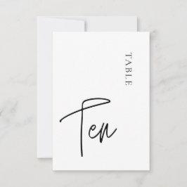 Minimalistiskt Calligraphy Bord tio Bordsnummer