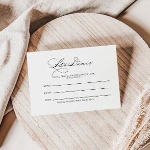 Minimalistiskt Calligraphy Bröllop Sång-visitkort OSA Kort