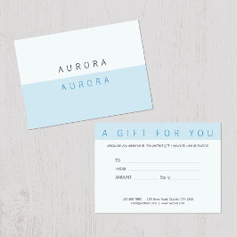 Minimalistiskt certifikat för blått gåva med två t