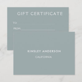 Minimalistiskt certifikat för lyxblått lyft