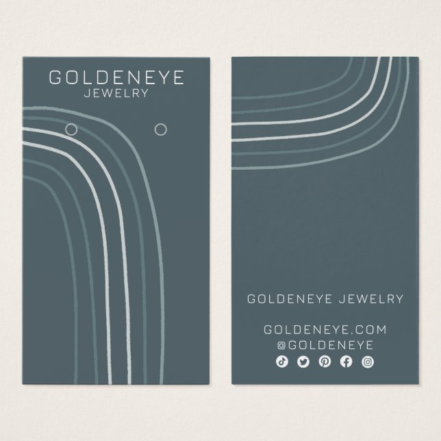 Minimalistiskt Chic för Linjer Örontecken för judi Visitkort (Framsida & baksida)