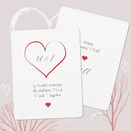 Minimalistiskt citat Alla hjärtans dag Julkort