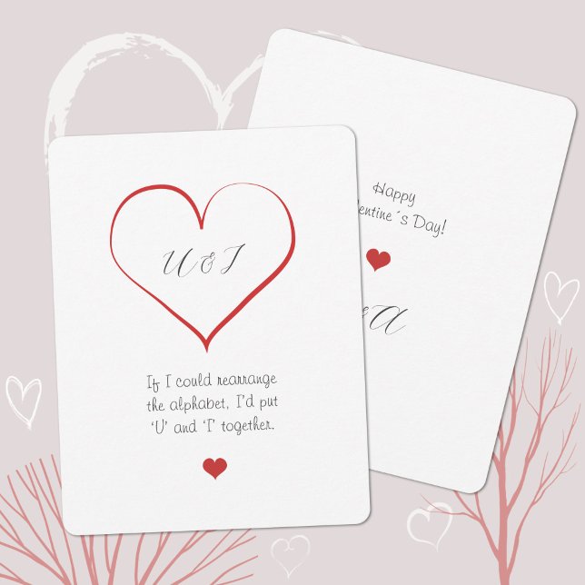 Minimalistiskt citat Alla hjärtans dag Julkort (Minimalist Quote Valentine's Day Heart Holiday Card ©Susanne Sachers - Sunny Mind Design 🌞)