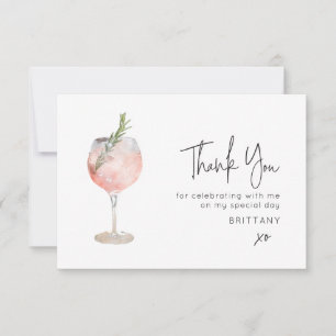 Minimalistiskt Cocktail Vin-tackkort Tack Kort